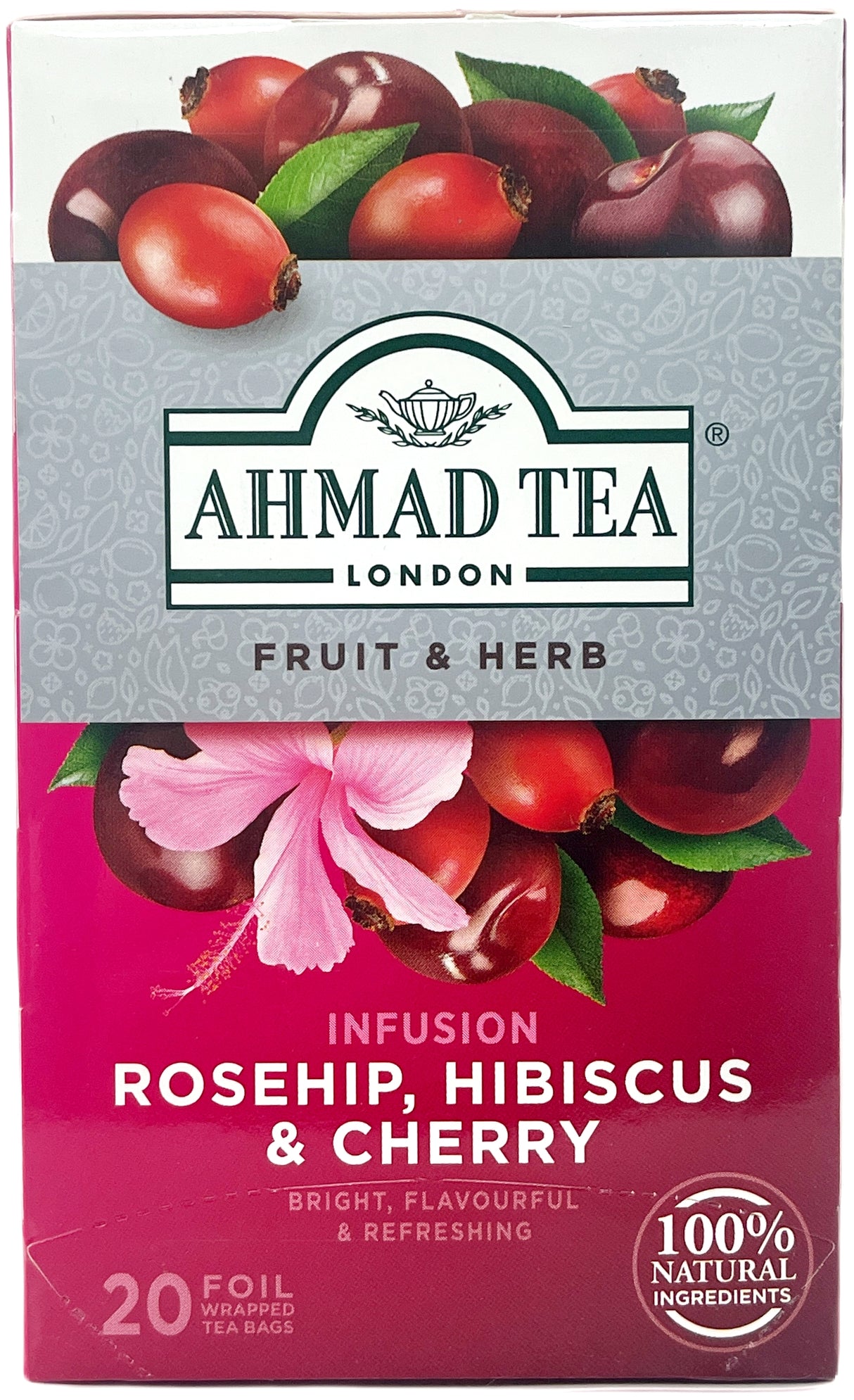 AHMAD TEA INFUSION 20CT - ROSEHIP, HIBISCUS, & CHERRY