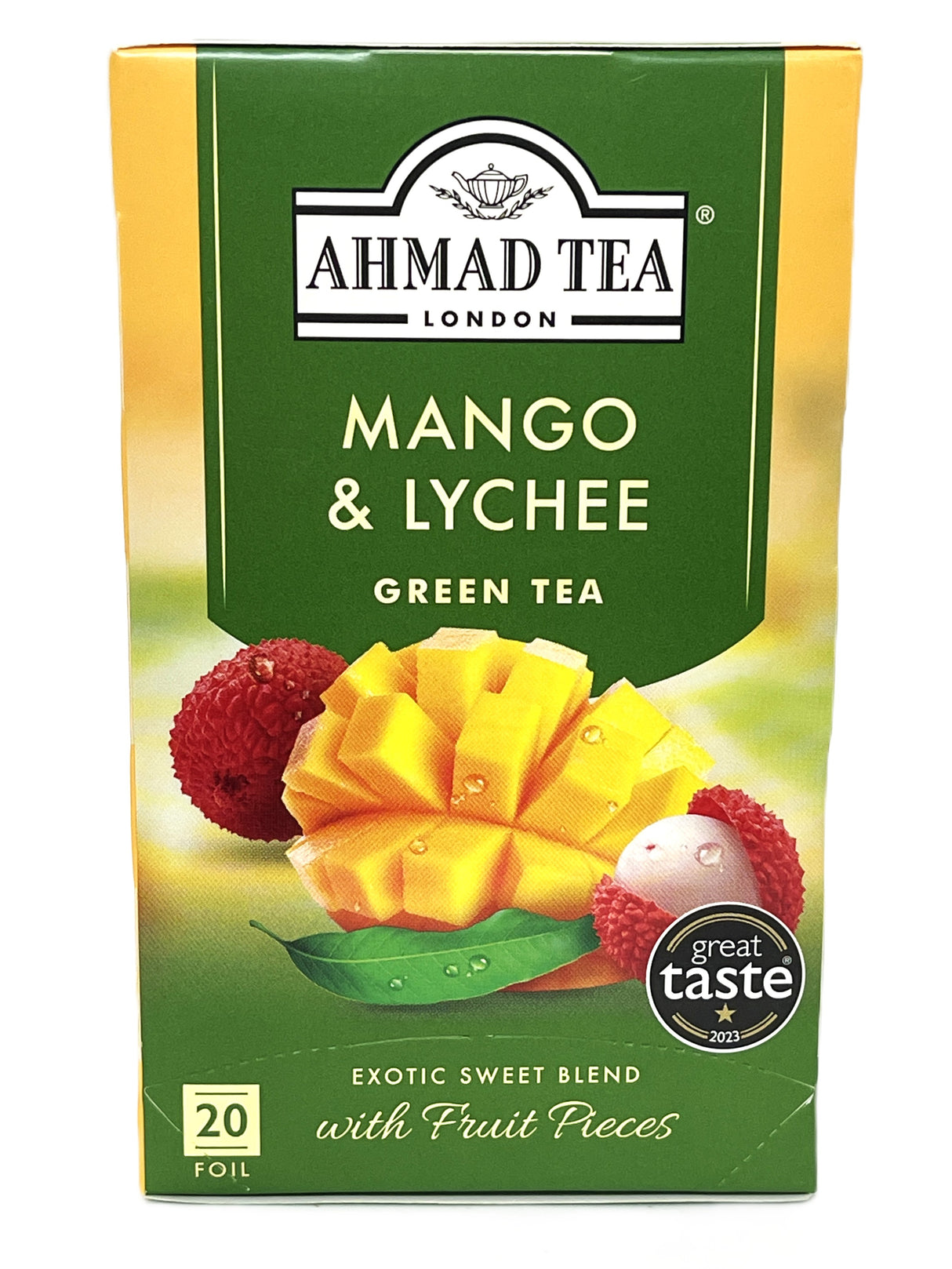 AHMAD TEA 20CT - MANGO & LYCHEE GREEN TEA