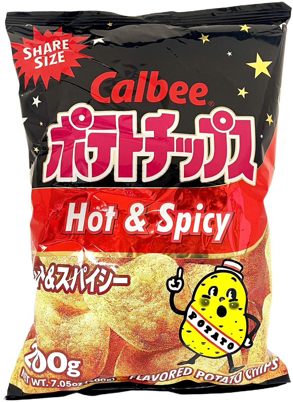 CALBEE POTATO CHIPS - HOT & SPICY (7.05oz)