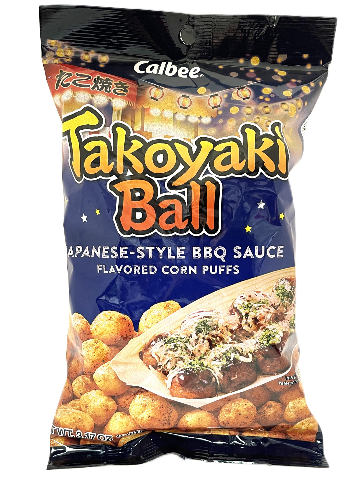 CALBEE TAKOYAKI BALL CORN PUFFS (3.17oz)