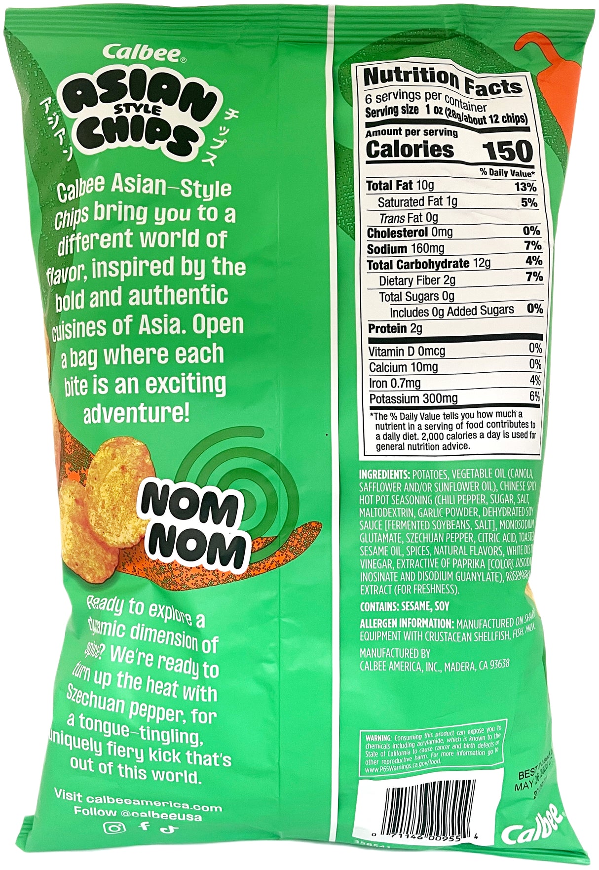 CALBEE ASIAN STYLE CHIPS - SPICY HOT POT (6oz)