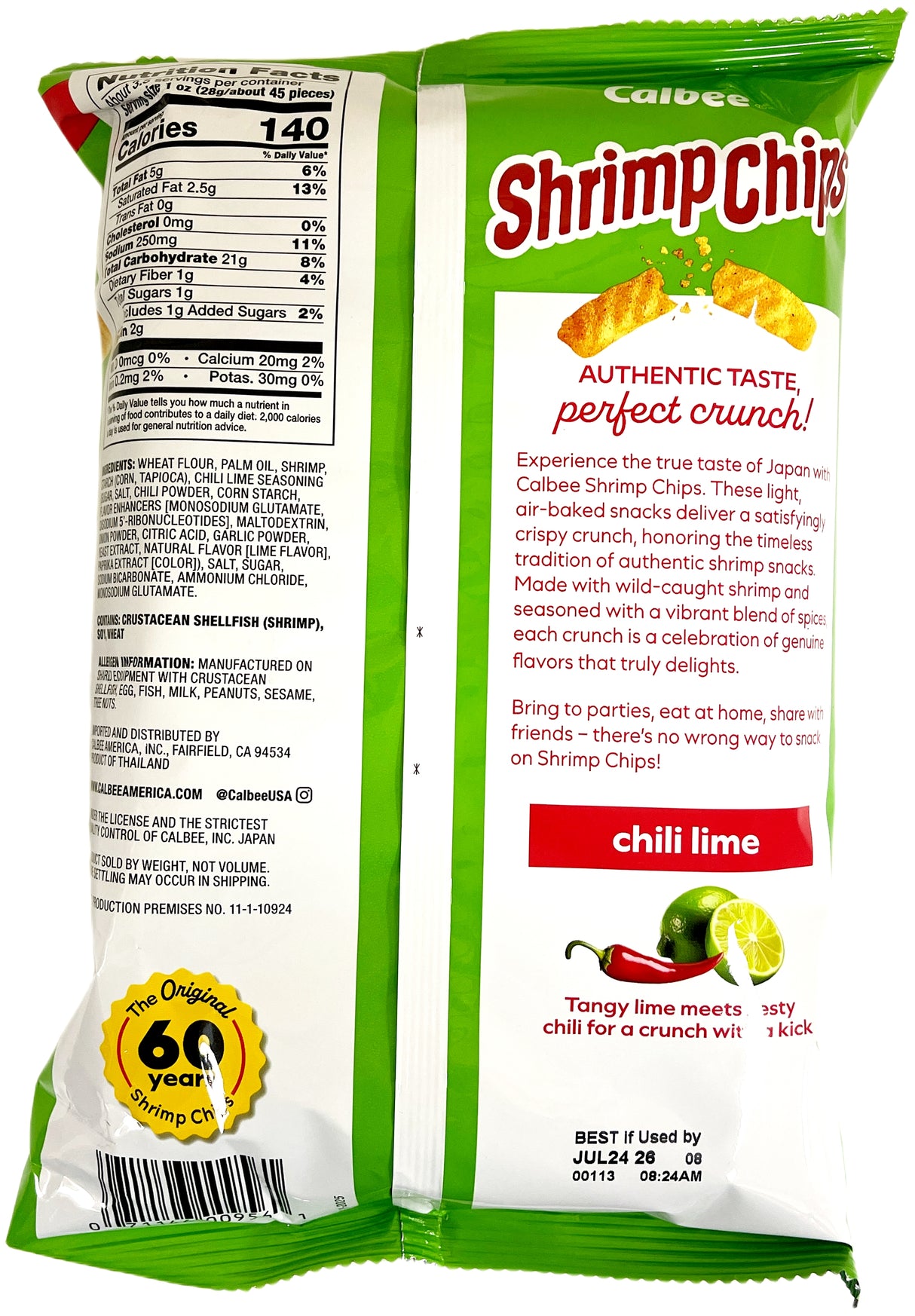 CALBEE SHRIMP CHIPS - CHILI LIME (3.3oz)