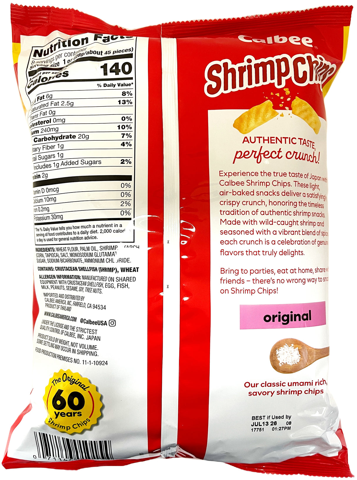 CALBEE SHRIMP CHIPS - ORIGINAL (8oz)