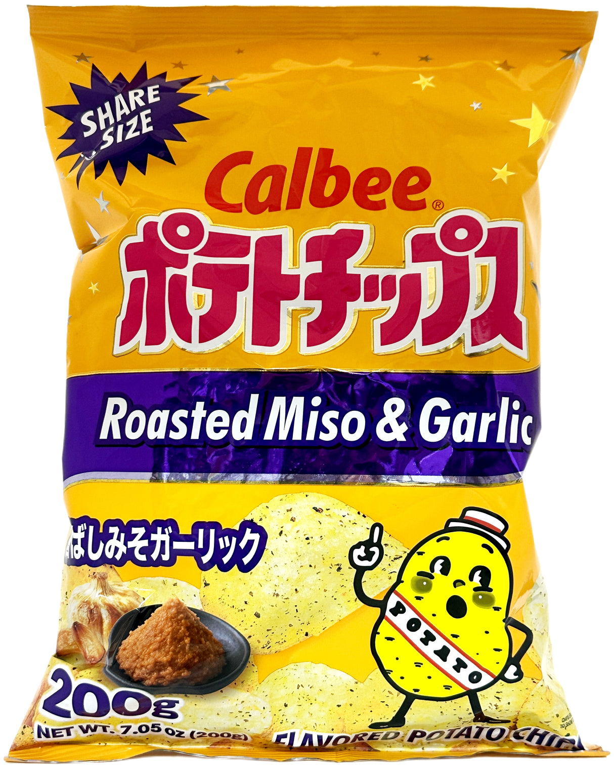 CALBEE POTATO CHIPS - ROASTED MISO & GARLIC (7.05oz)