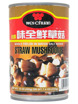 WEI CHUAN WHOLE PEELED STRAW MUSHROOMS (15oz)