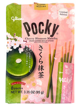 POCKY BISCUIT STICKS 8PK - CHERRY BLOSSOM & MATCHA (3.35oz)