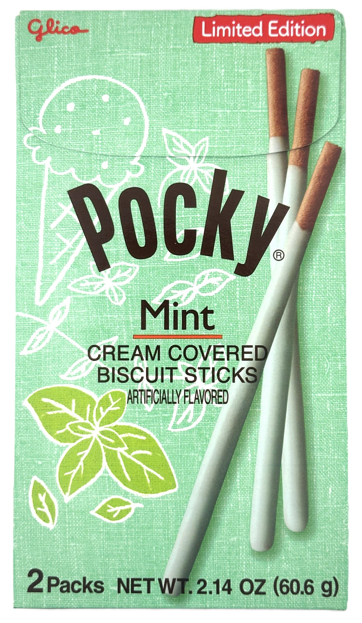 POCKY BISCUIT STICKS - MINT CHOCOLATE (2.14oz)