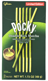 POCKY BISCUIT STICKS - DOUBLE RICH MATCHA (1.73oz)