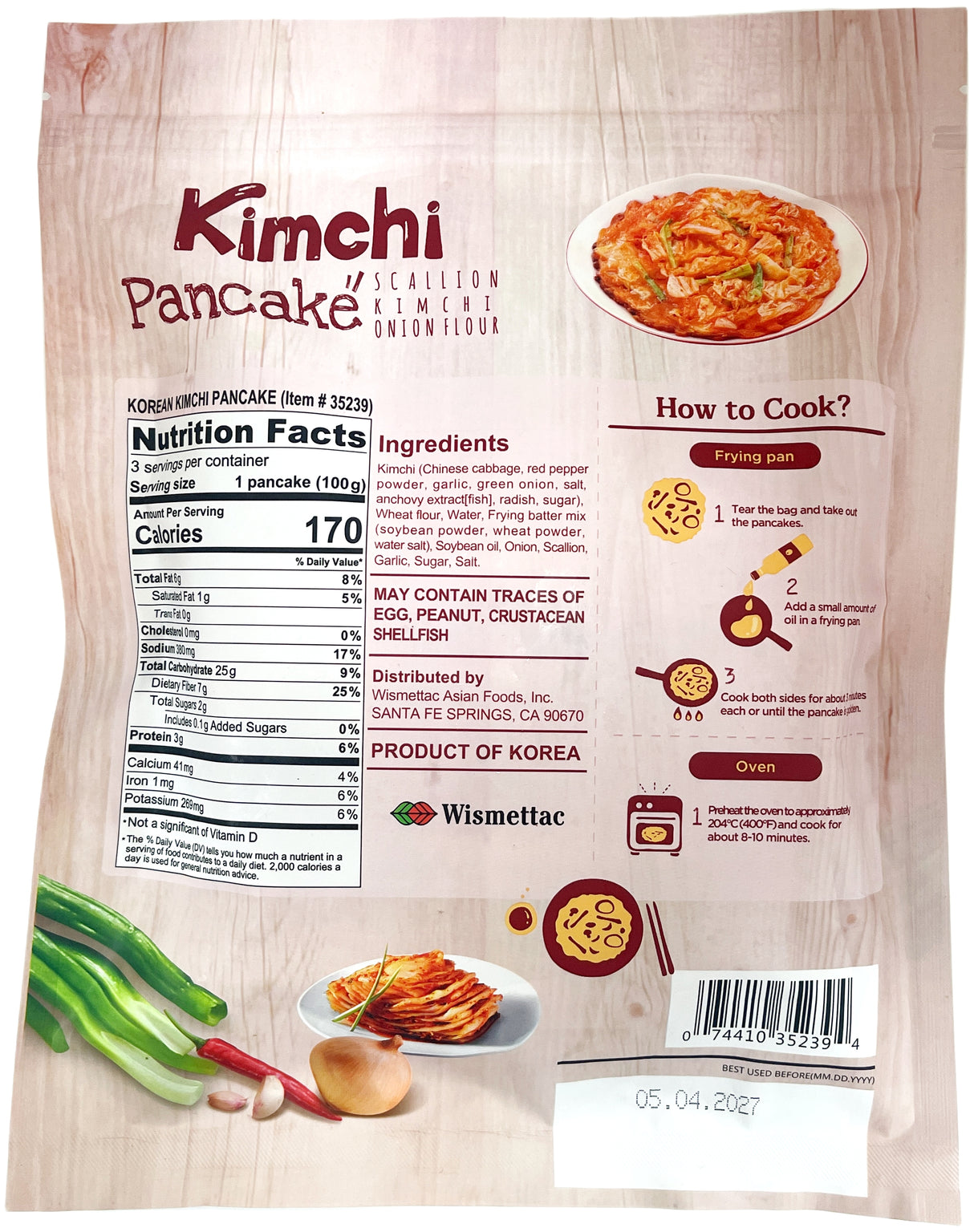 SHIRAKIKU FROZEN KIMCHI PANCAKE (10.58oz)
