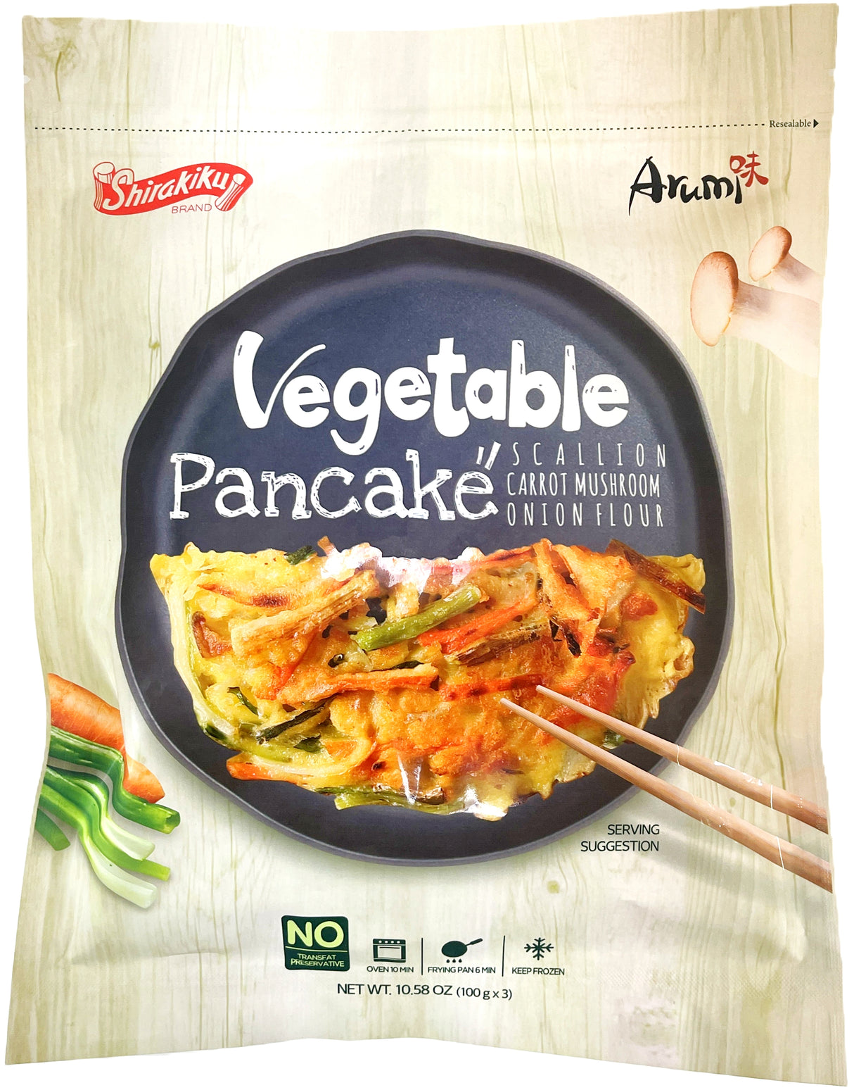 SHIRAKIKU FROZEN VEGETABLE PANCAKE (10.58oz)