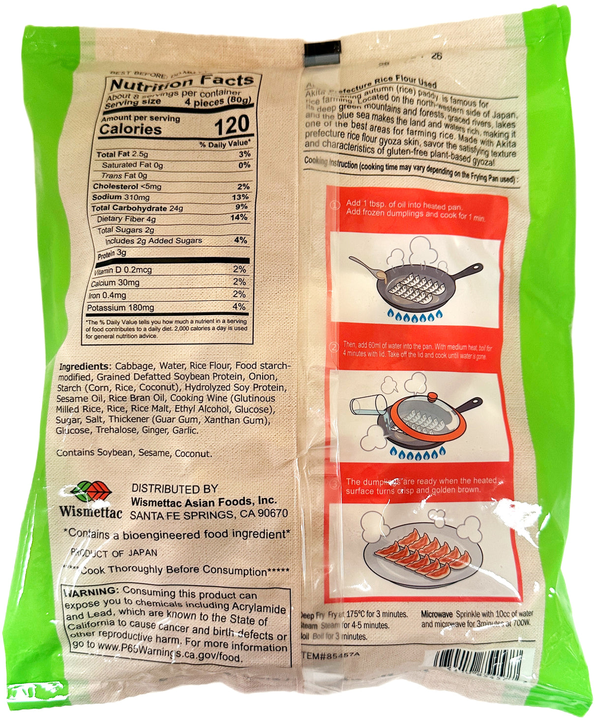 SHIRAKIKU GLUTEN-FREE PLANT-BASED GYOZA (21.1oz)