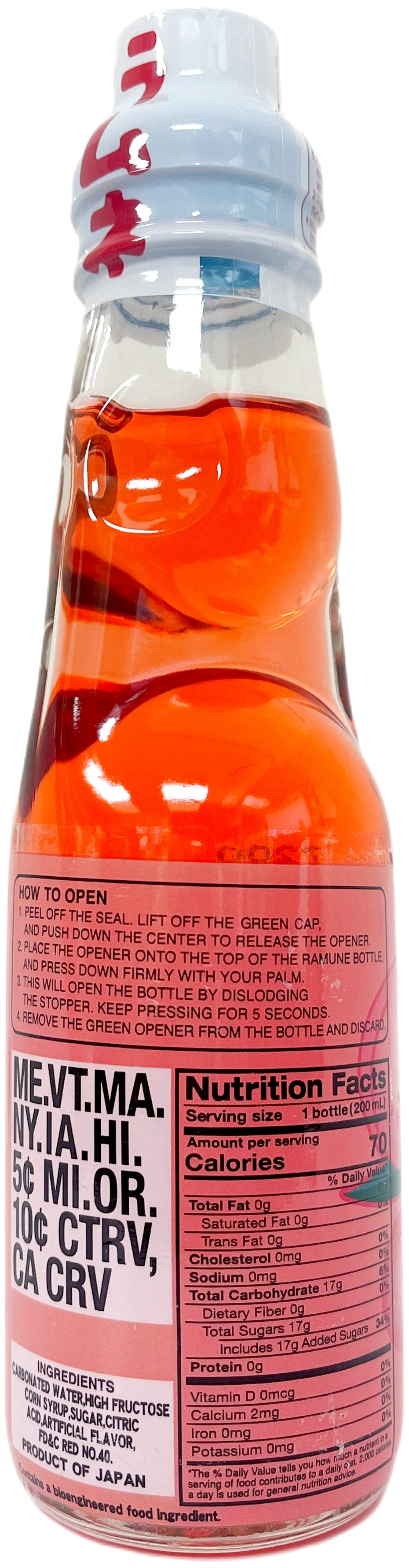 DAIEI RAMUNE DRINK - PEACH (6.6oz)
