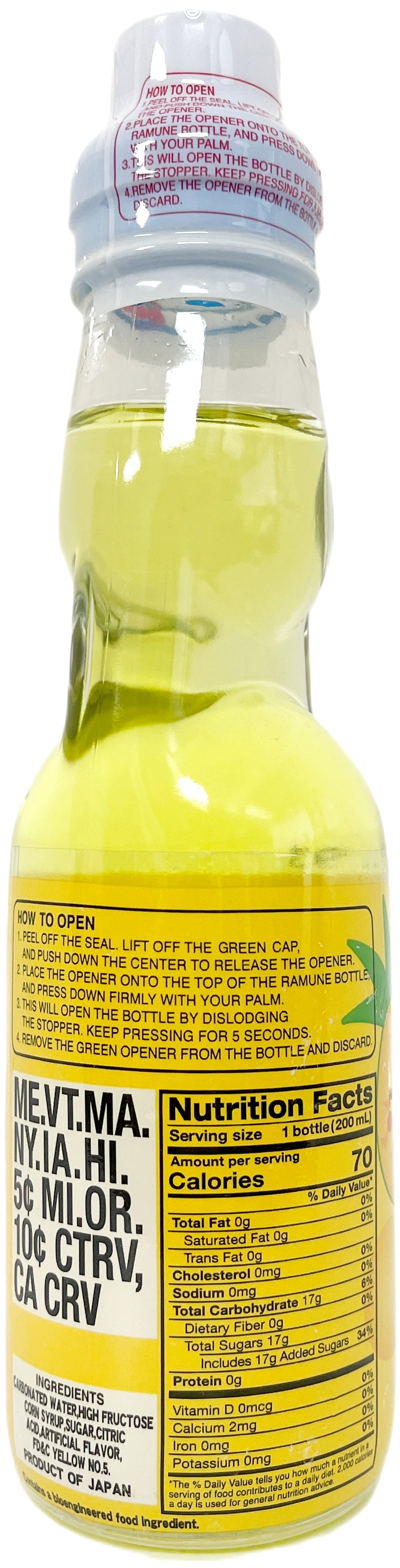 YAPPARI RAMUNE DRINK - PINEAPPLE (6.6oz)
