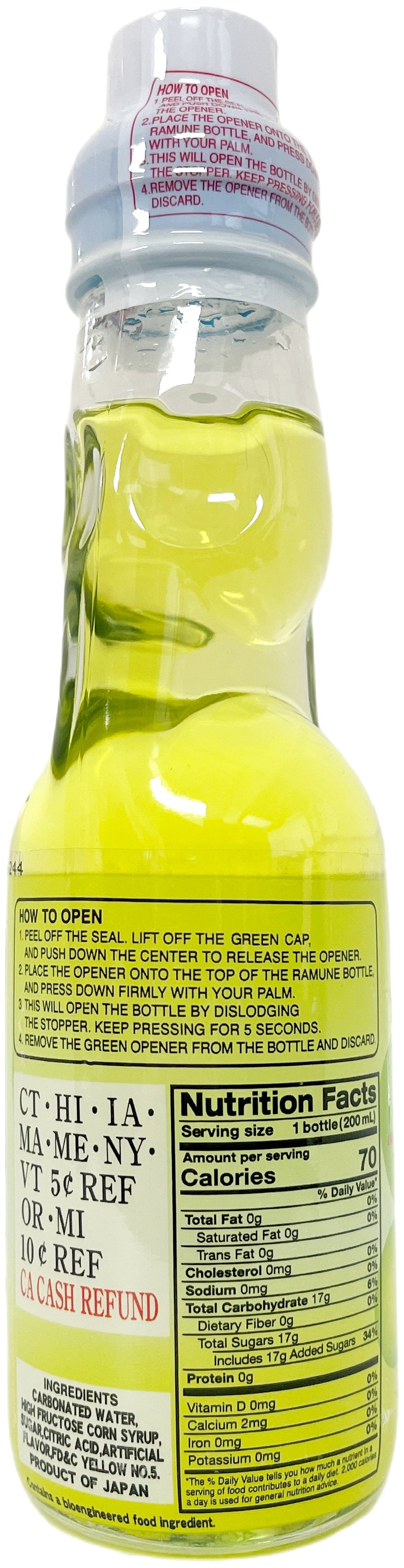 YAPPARI RAMUNE DRINK - GREEN APPLE (6.6oz)