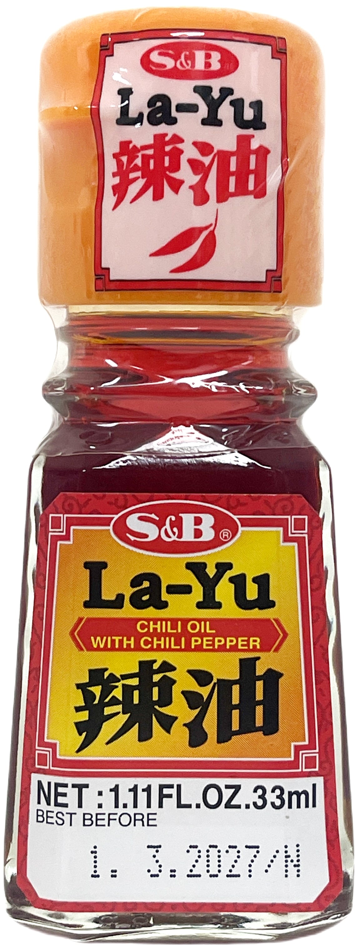 S&B LA-YU CHILI OIL WITH CHILI PEPPER (1.11oz)