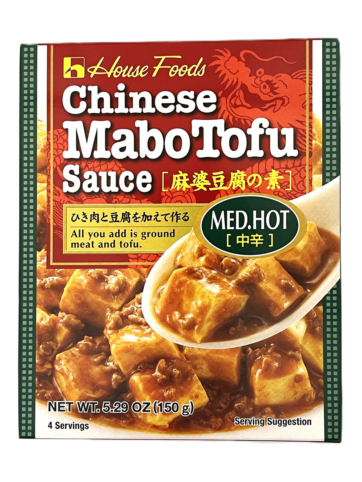HOUSE FOODS MABO TOFU SAUCE - MEDIUM HOT (5.29oz)