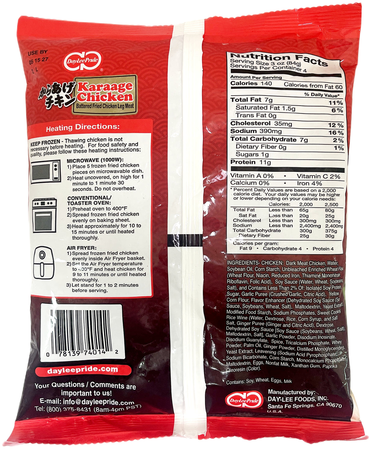 DAY-LEE PRIDE FROZEN KARAAGE CHICKEN (12oz)