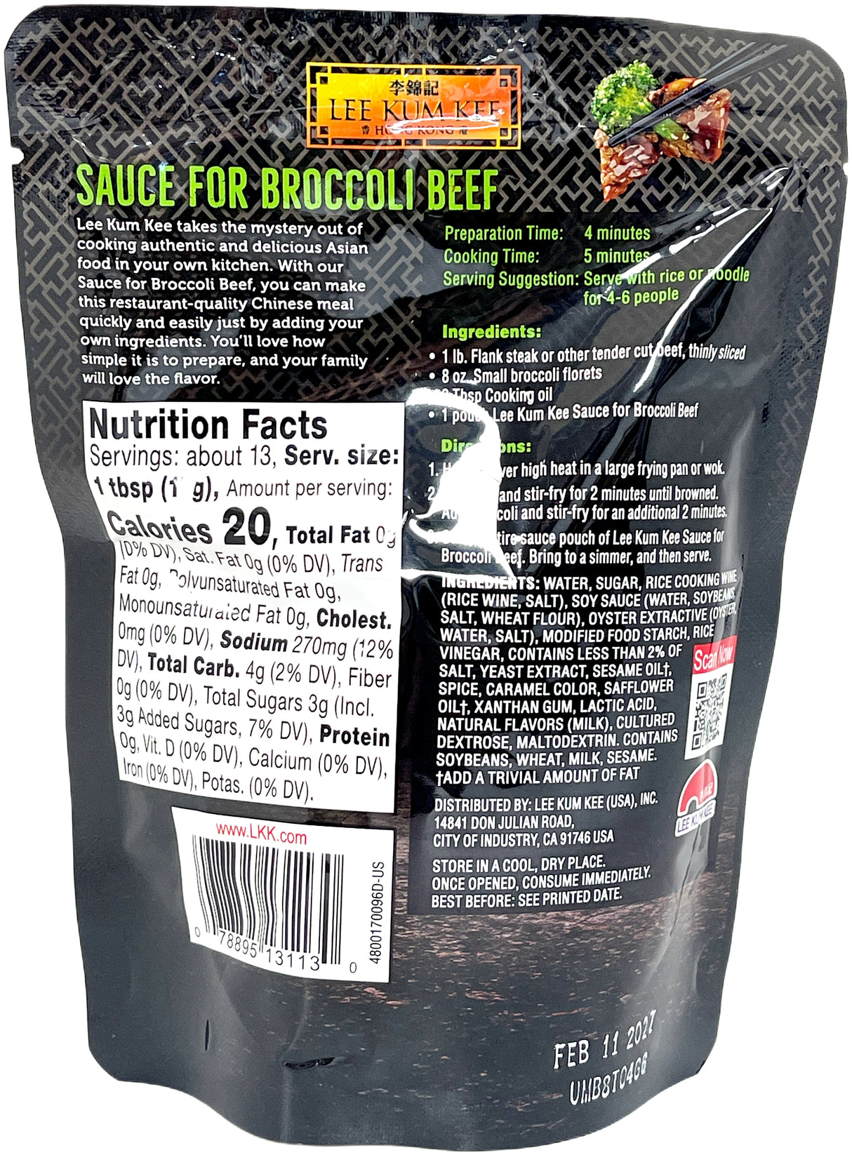 LEE KUM KEE BROCCOLI BEEF SAUCE (8oz)