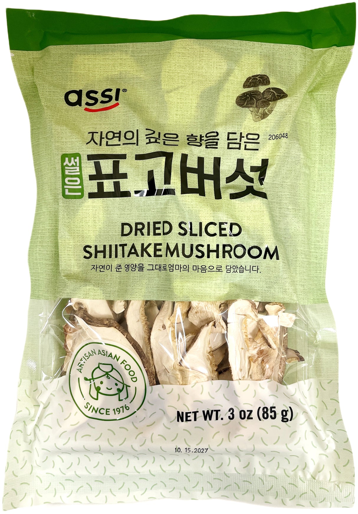 ASSI DRIED SHIITAKE MUSHROOM - SLICED (3oz)