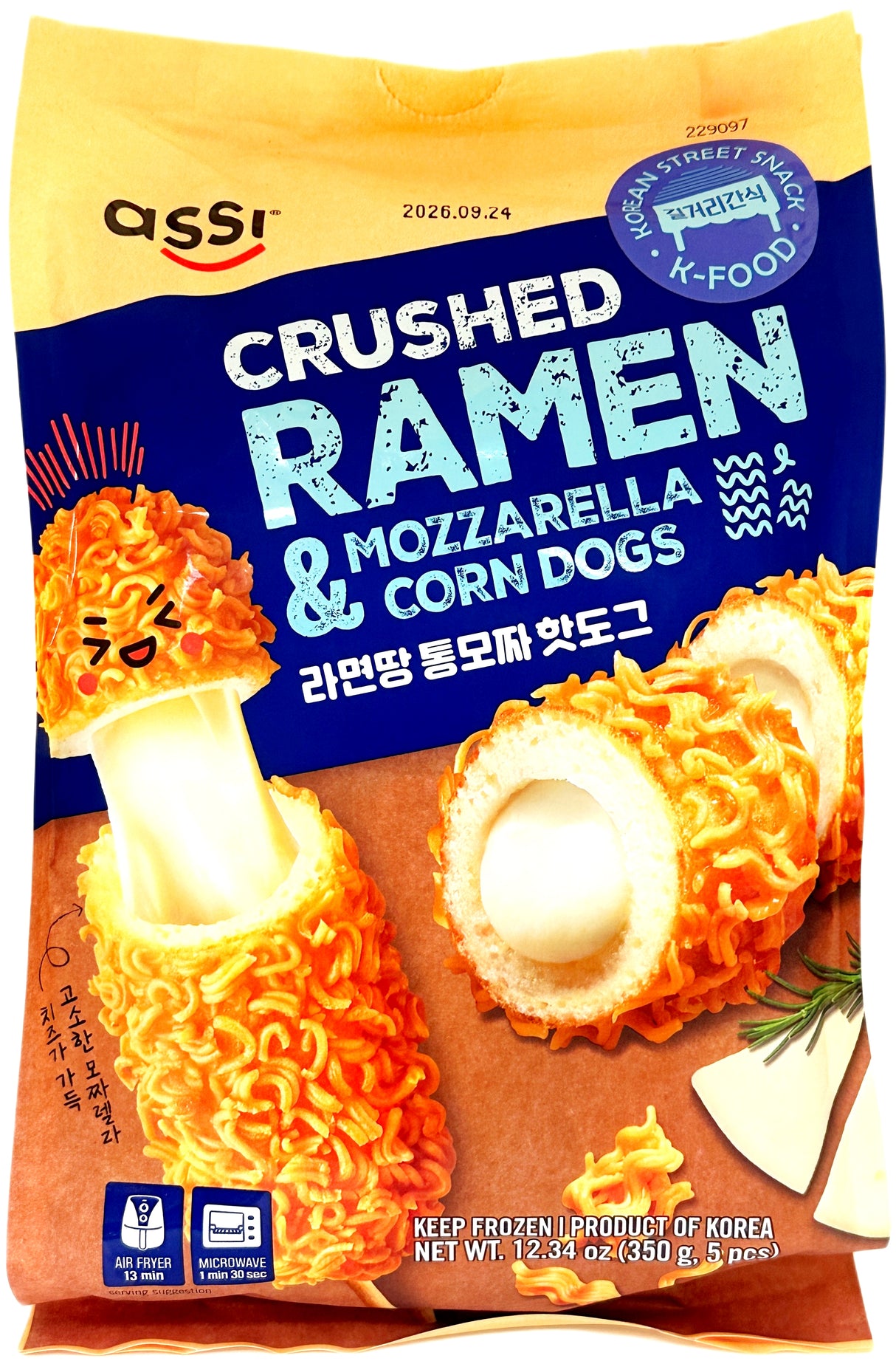 ASSI CRUSHED RAMEN & MOZZARELLA CORN DOGS (12.34oz)