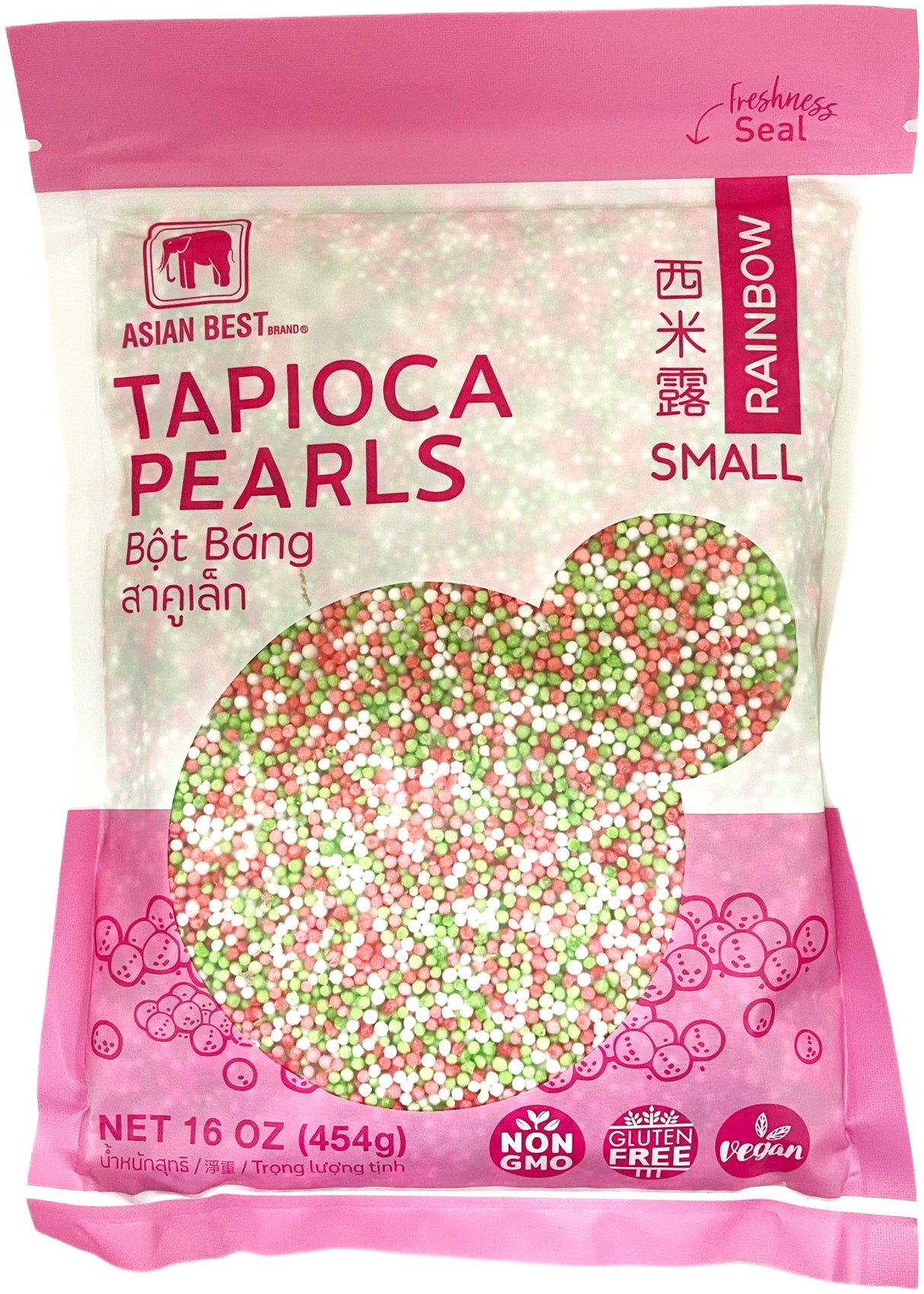 ASIAN BEST SMALL TAPIOCA PEARLS - RAINBOW (16oz)