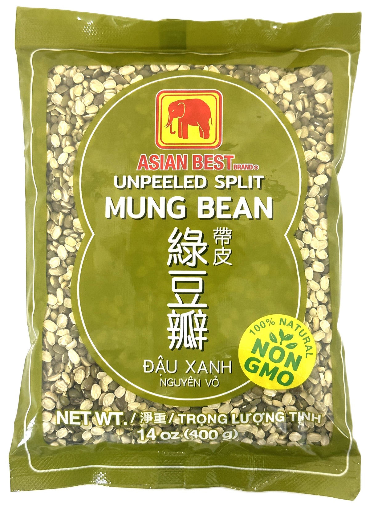 ASIAN BEST UNPEELED SPLIT MUNG BEAN (14oz)
