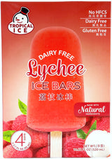 TROPICAL ICE DAIRY-FREE ICE BAR 4PK - LYCHEE