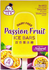 TROPICAL ICE DAIRY-FREE ICE BAR 4PK - PASSIONFRUIT