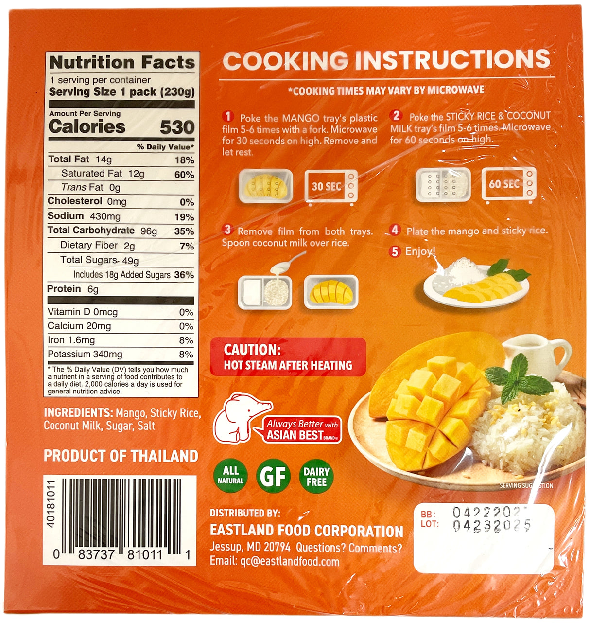 ASIAN BEST MANGO STICKY RICE (8.11oz)