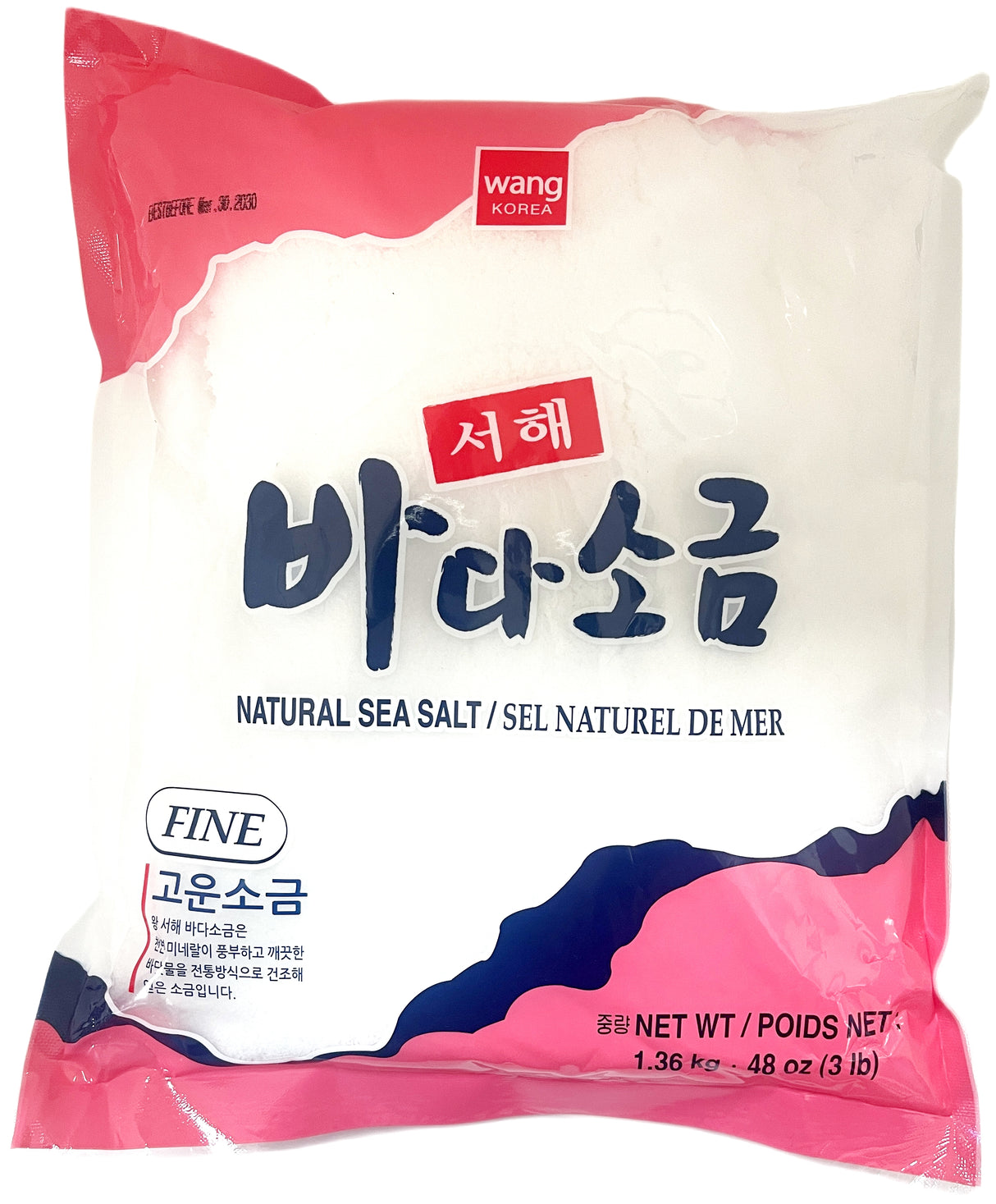 WANG NATURAL SEA SALT - FINE (3lb)