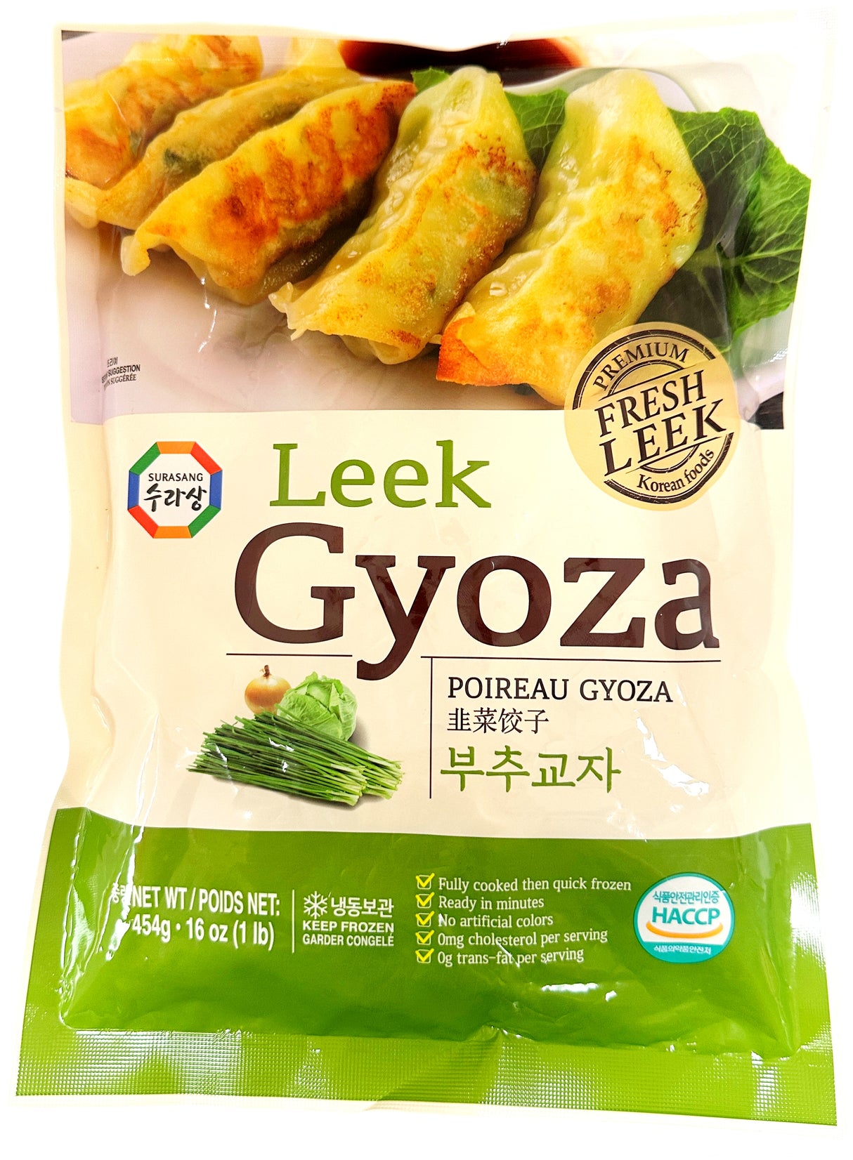 SURASANG FROZEN GYOZA - LEEK (16oz)