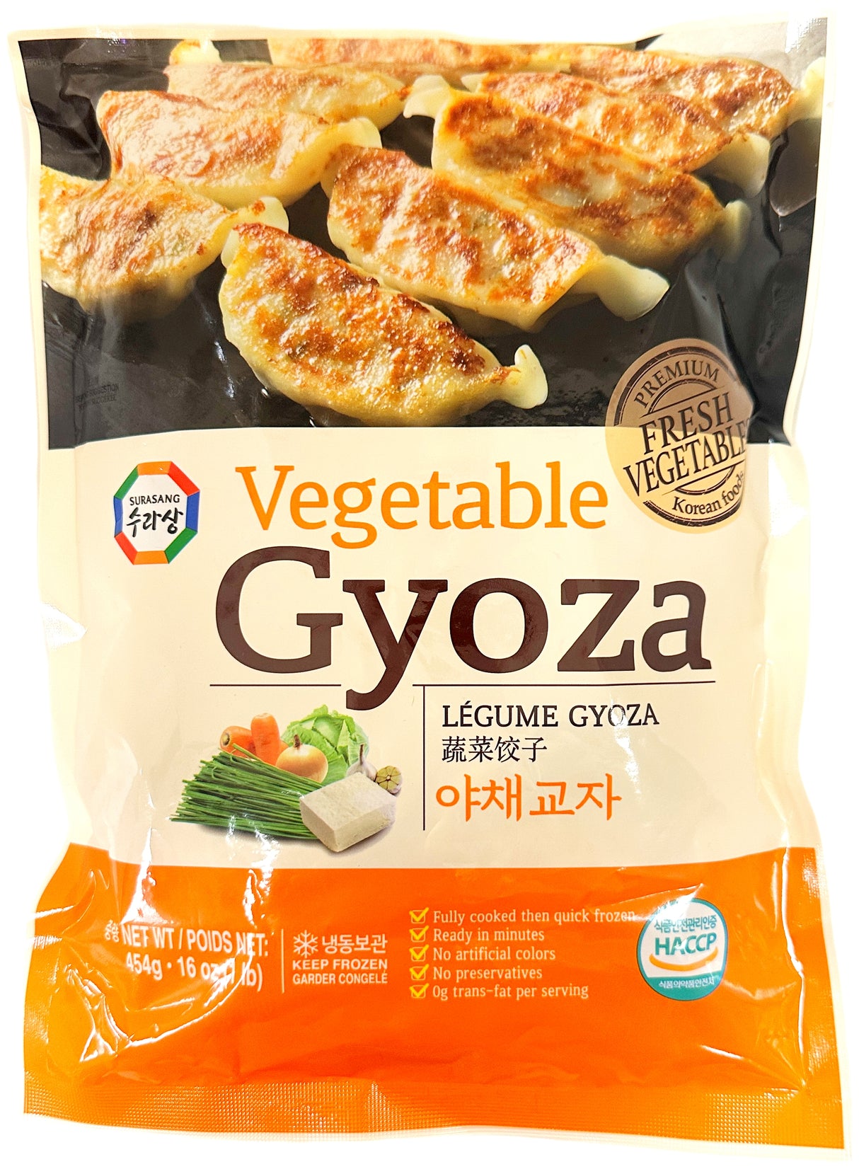 SURASANG FROZEN GYOZA - VEGETABLE (16oz)