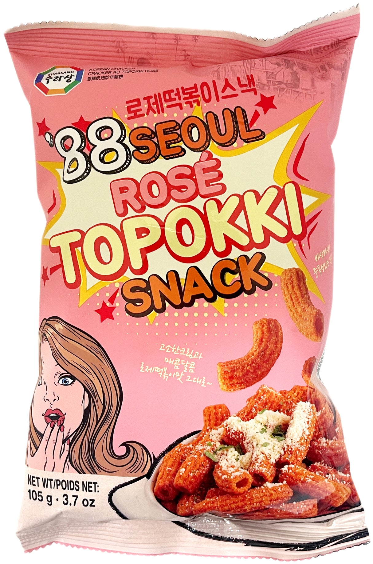 SURASANG '88SEOUL ROSE TOPOKKI SNACK (3.7oz)