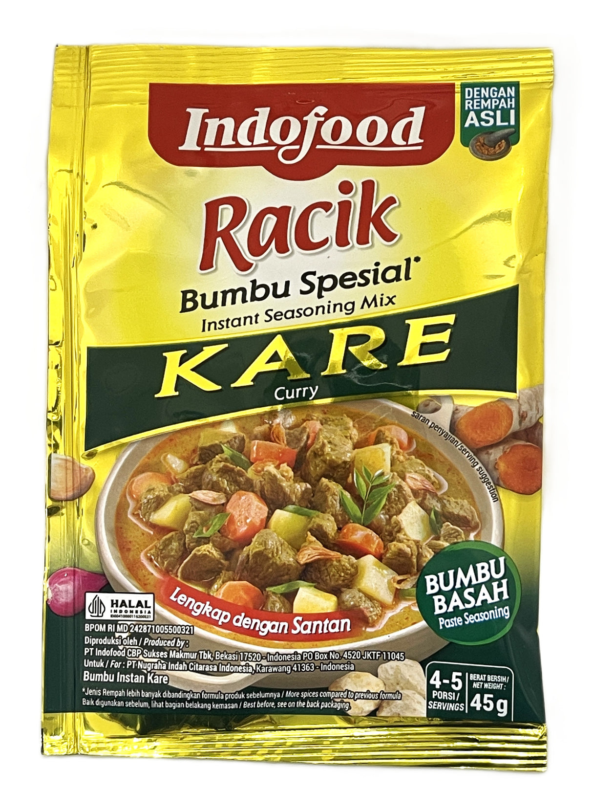 INDOFOOD INSTANT SEASONING MIX - KARE (1.6oz)