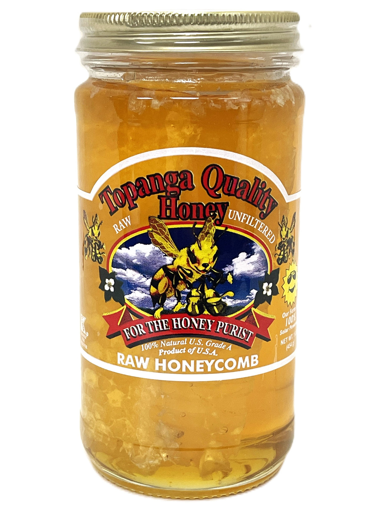 TOPANGA QUALITY HONEY RAW HONEYCOMB (16oz)