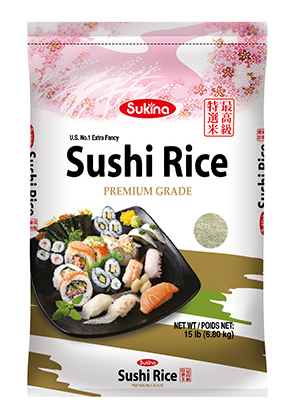 SUKINA PREMIUM GRADE SUSHI RICE (15lb)
