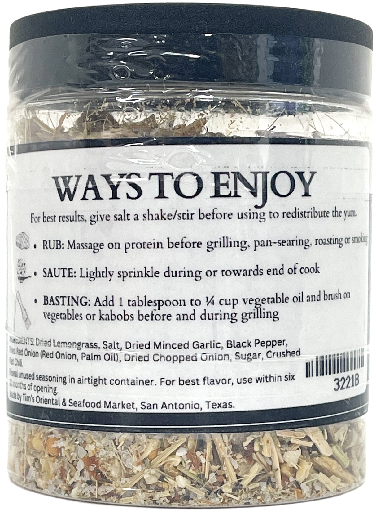 Tim's Culinary Salts - Lemongrass & Red Onion (4oz)