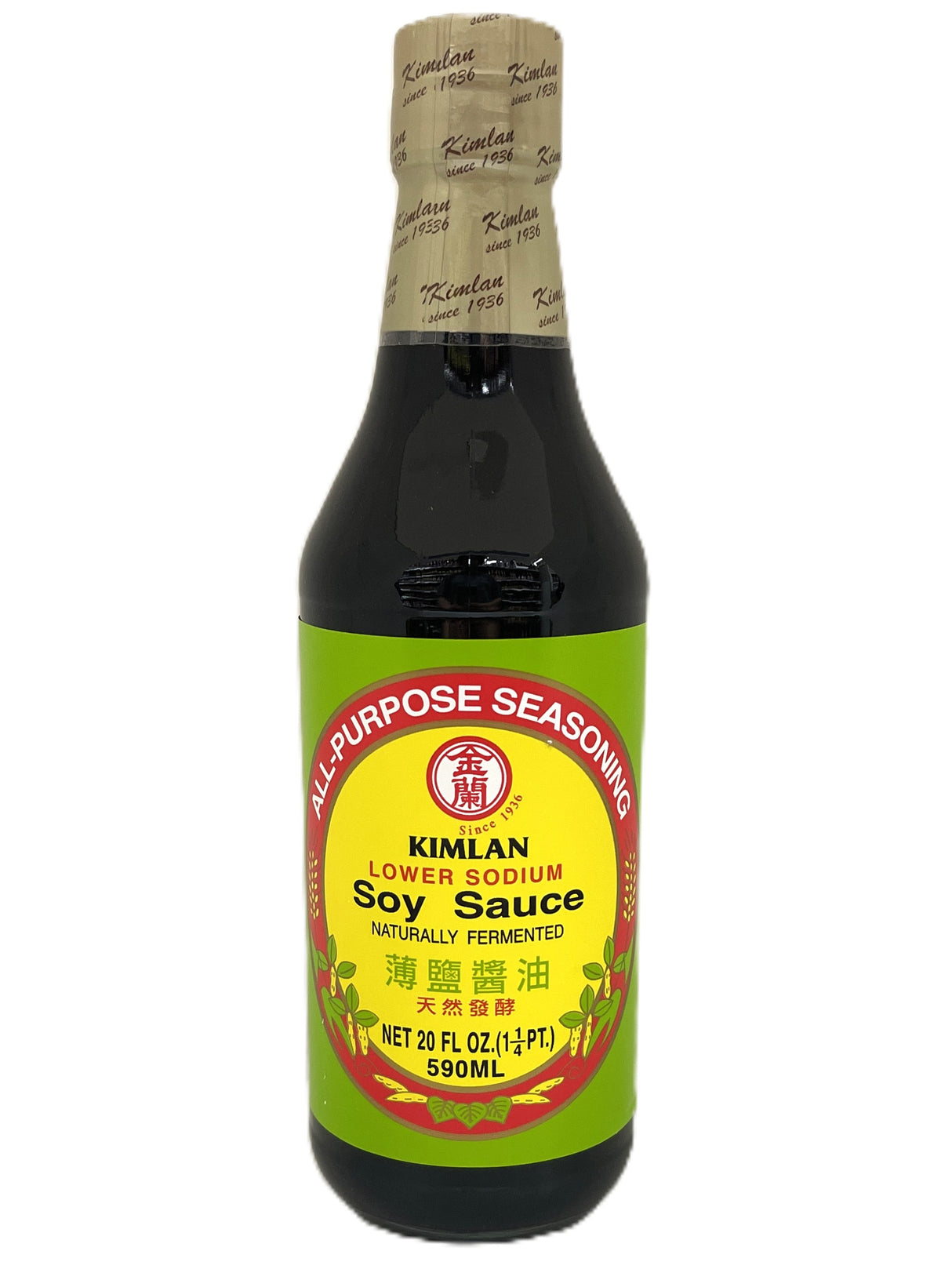 KIMLAN SOY SAUCE - LOW SODIUM (20oz)
