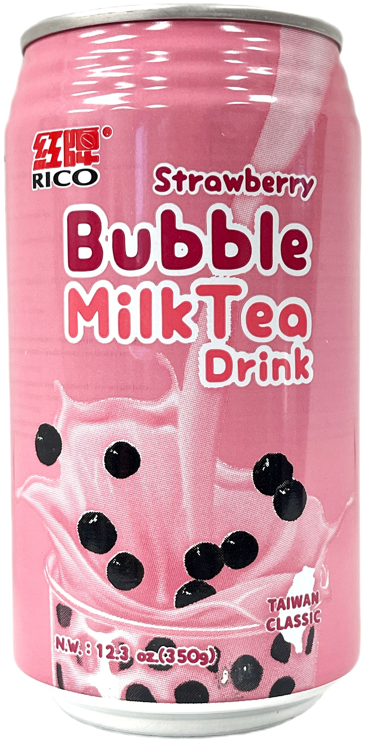 RICO BUBBLE MILK TEA DRINK - STRAWBERRY (12.3oz)