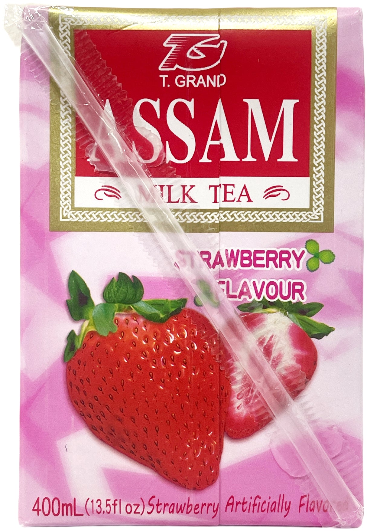 T.GRAND ASSAM MILK TEA - STRAWBERRY (13.5oz)