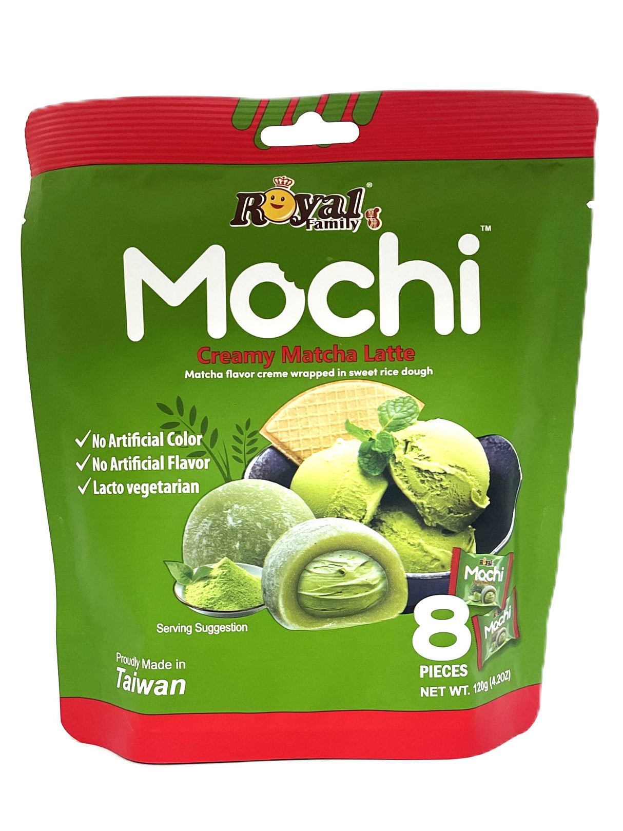 ROYAL FAMILY MOCHI 8PK - CREAMY MATCHA LATTE