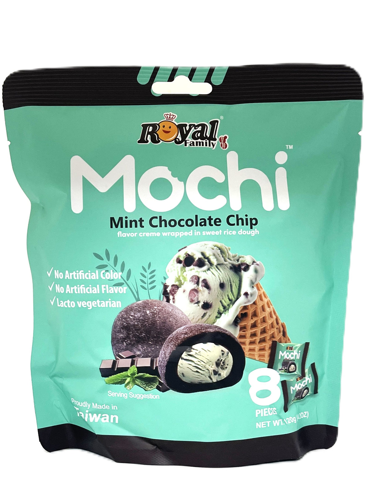 ROYAL FAMILY MOCHI 8PK - MINT CHOCOLATE CHIP