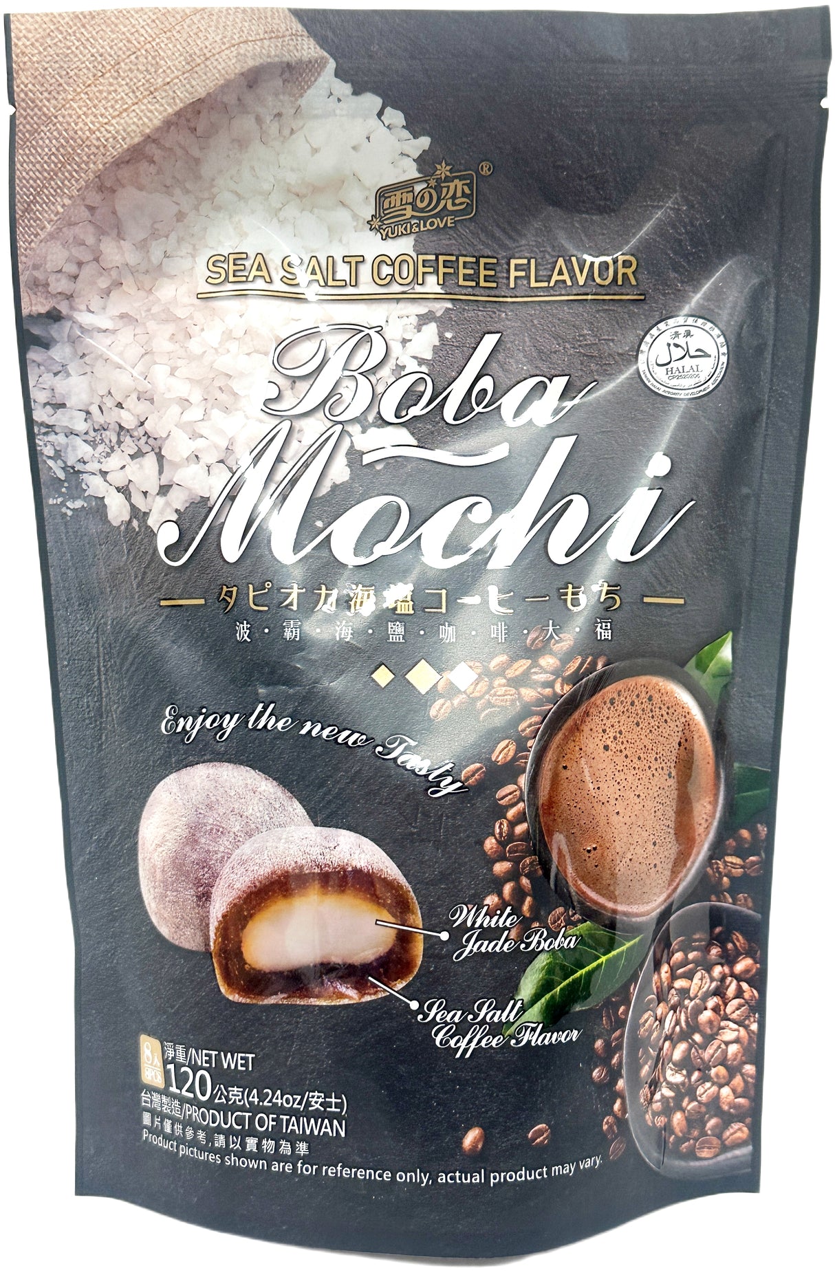 YUKI & LOVE BOBA MOCHI 8PK - SEA SALT COFFEE