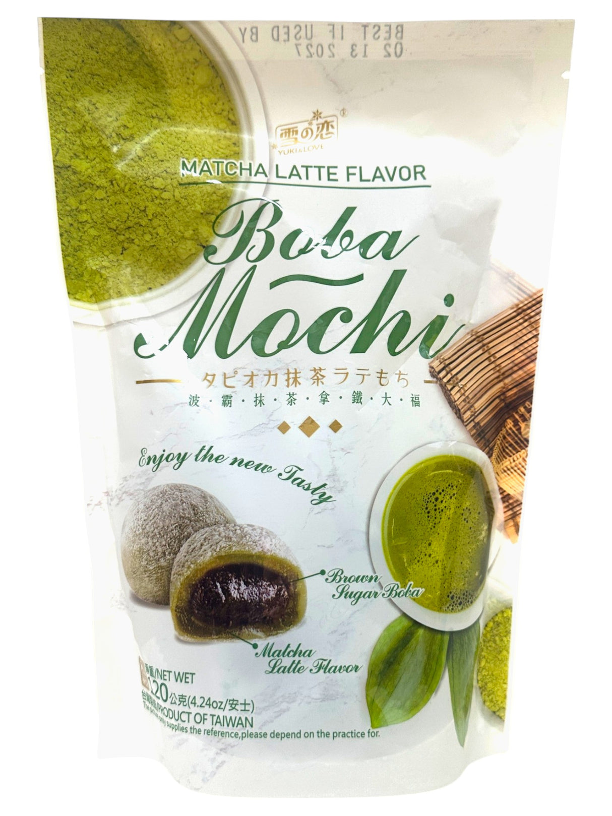 YUKI & LOVE BOBA MOCHI 8PK - MATCHA LATTE