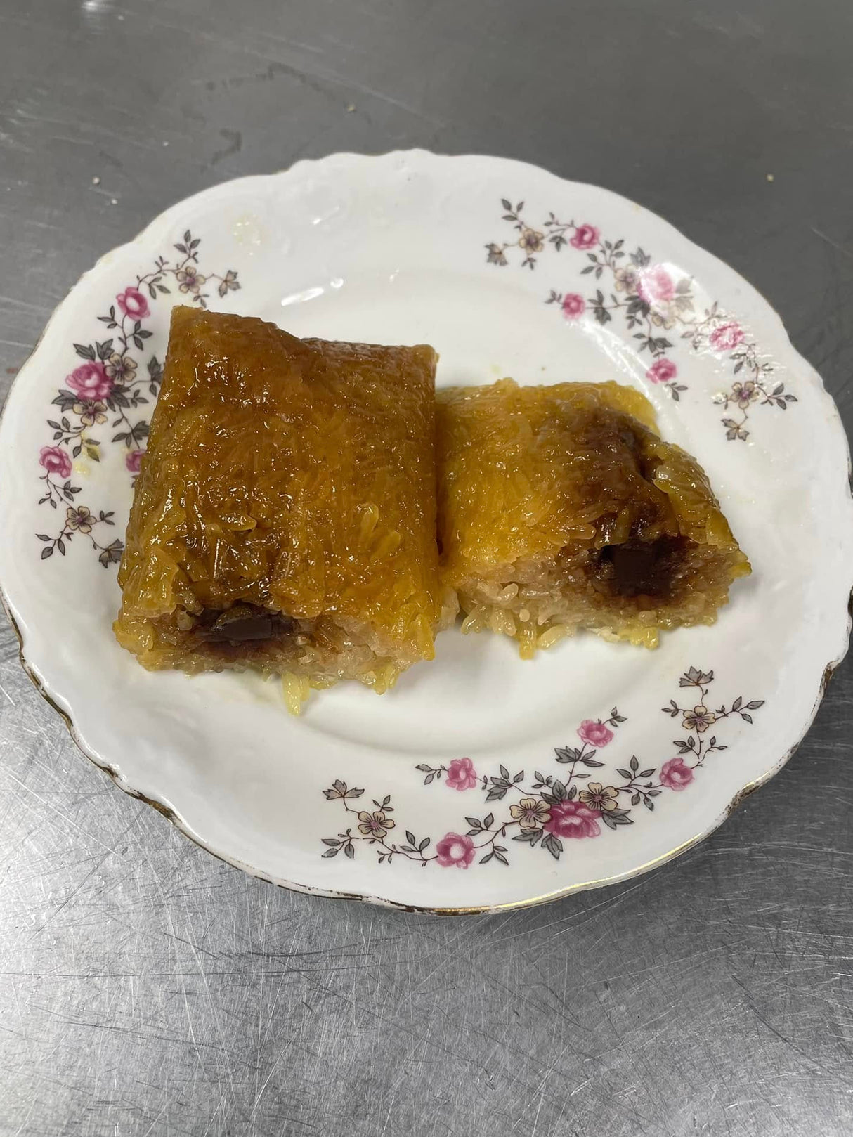Cantonese Rice Dumpling (Zongzi 粽子): Sweet Red Bean 廣式粽