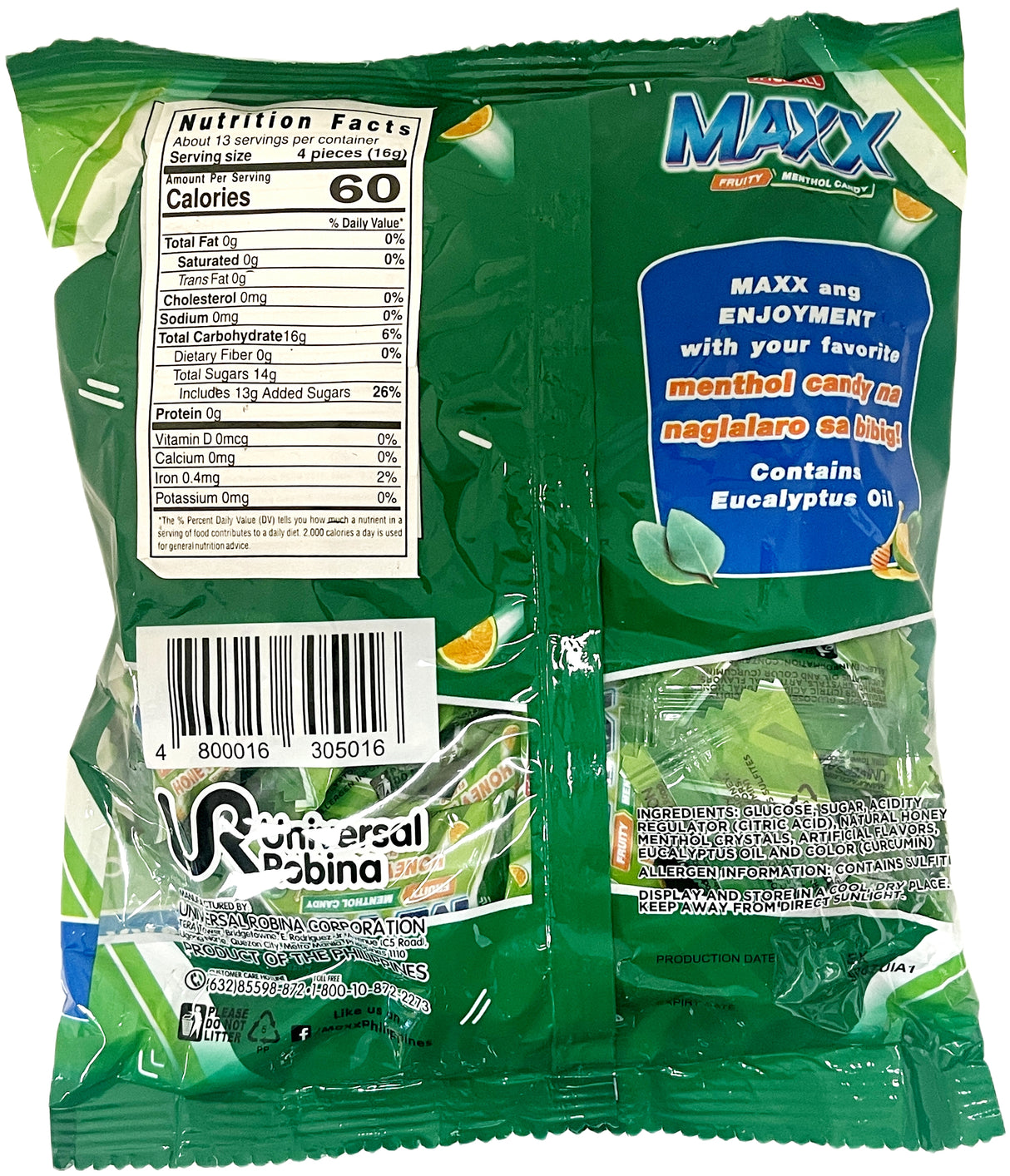 JACK N' JILL MAXX MENTHOL CANDY - HONEYMANSI (7.05oz)