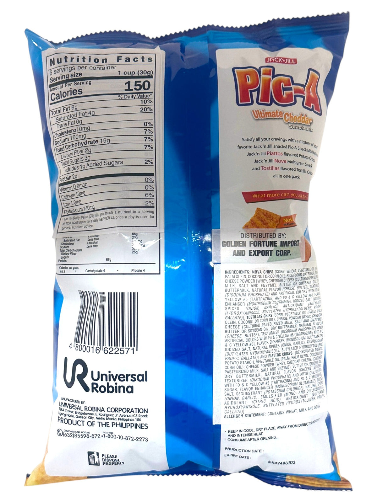 JACK 'N JILL PIC-A ULTIMATE CHEDDAR SNACK MIX (6.35oz)