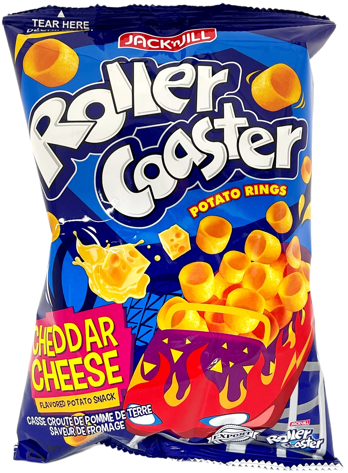 JACK 'N JILL ROLLER COASTER POTATO RINGS - CHEDDAR CHEESE (3oz)