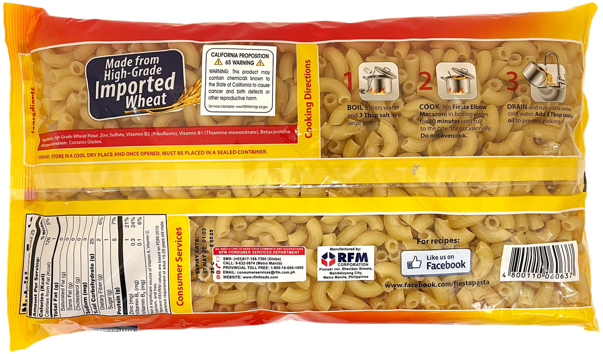 FIESTA ELBOW MACARONI (2.2lb)