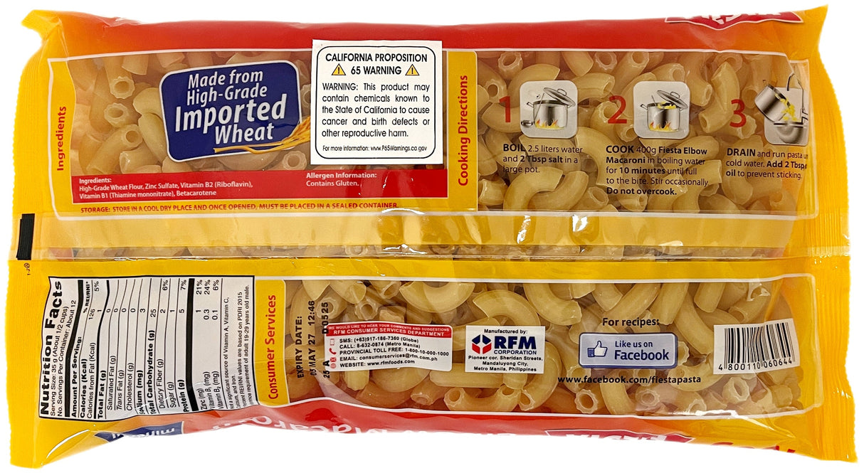 FIESTA ELBOW MACARONI (14oz)